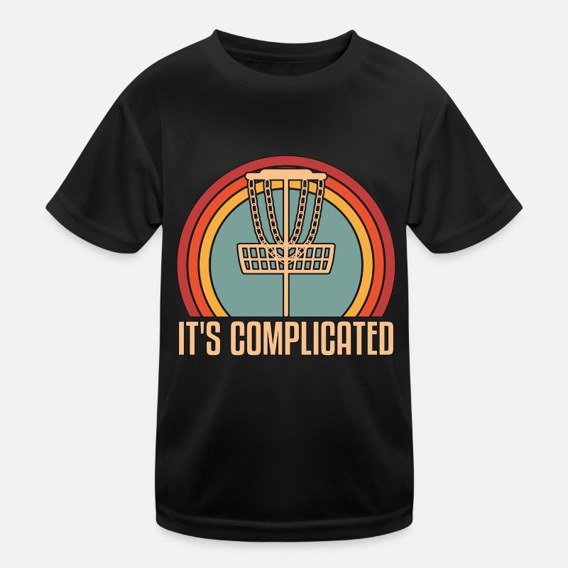 Disc Golf It's Complicated Loves Disc Golf Basket Kids Functional T-Shirt