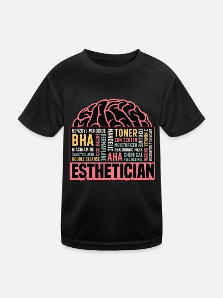 Esthéticienne Esthéticienne Soins de la peau Cosmétologue - T-shirt sport Enfant - noir - Devant
