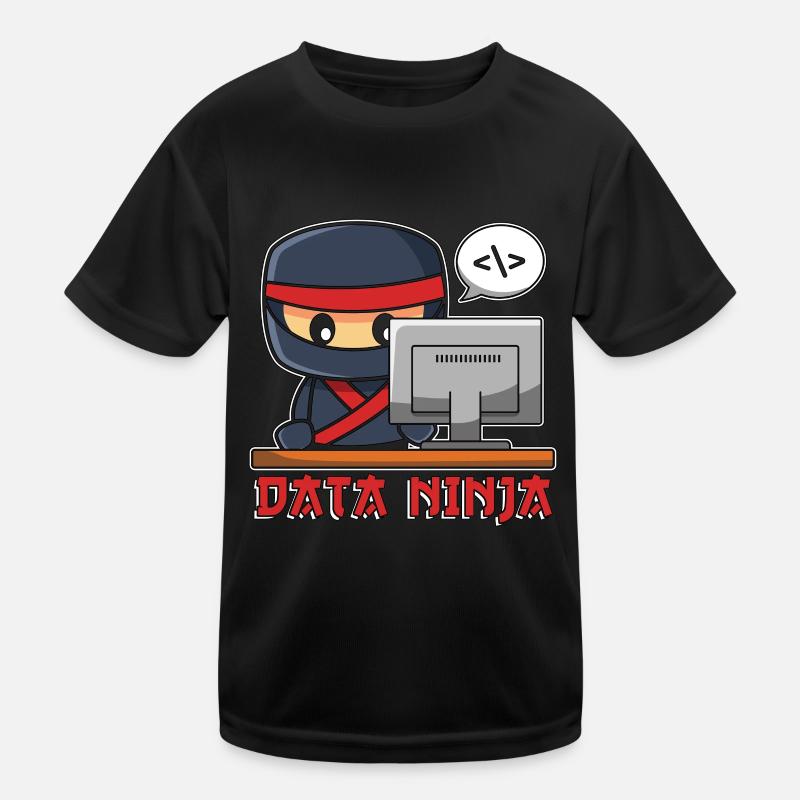 Exploration de données, programmeur Data Ninja, apprentissage automatique T-shirt sport Enfant