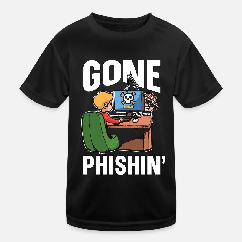 Cybersecurity Gone Phishin' Programming Analyst Kinder Funktions-T-Shirt