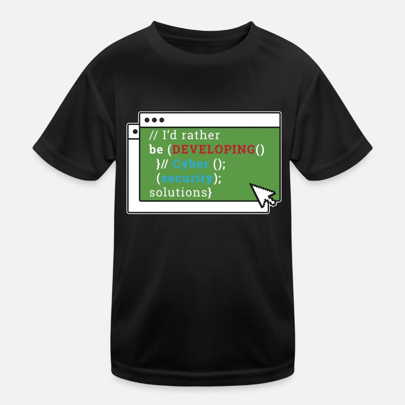 Cybersecurity I'd Rather Be Developing Programmer Kinder Funktions-T-Shirt