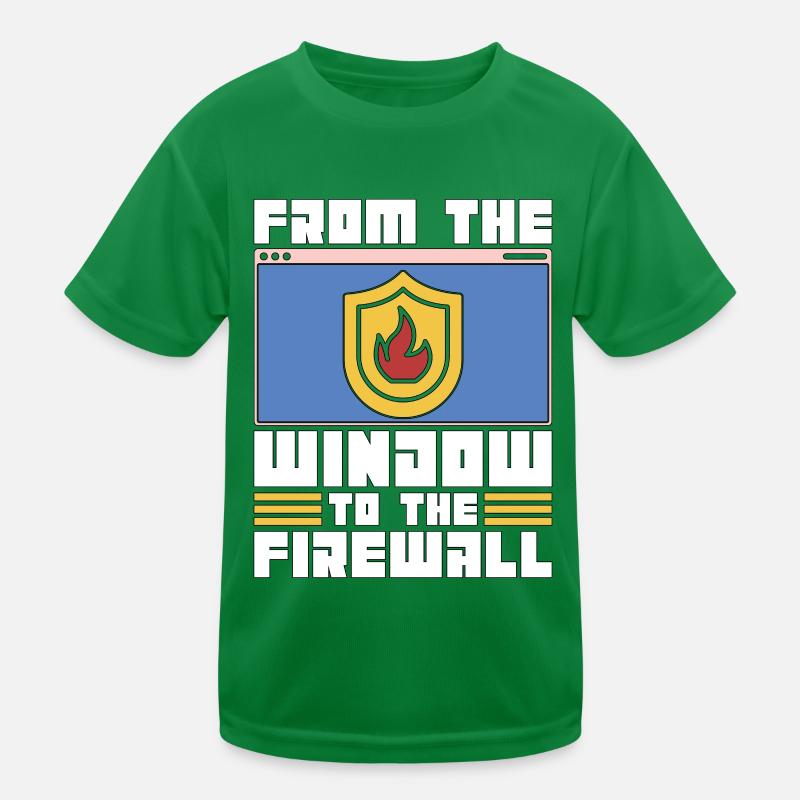 Cybersecurity From The Window To The Programming Kinder Funktions-T-Shirt