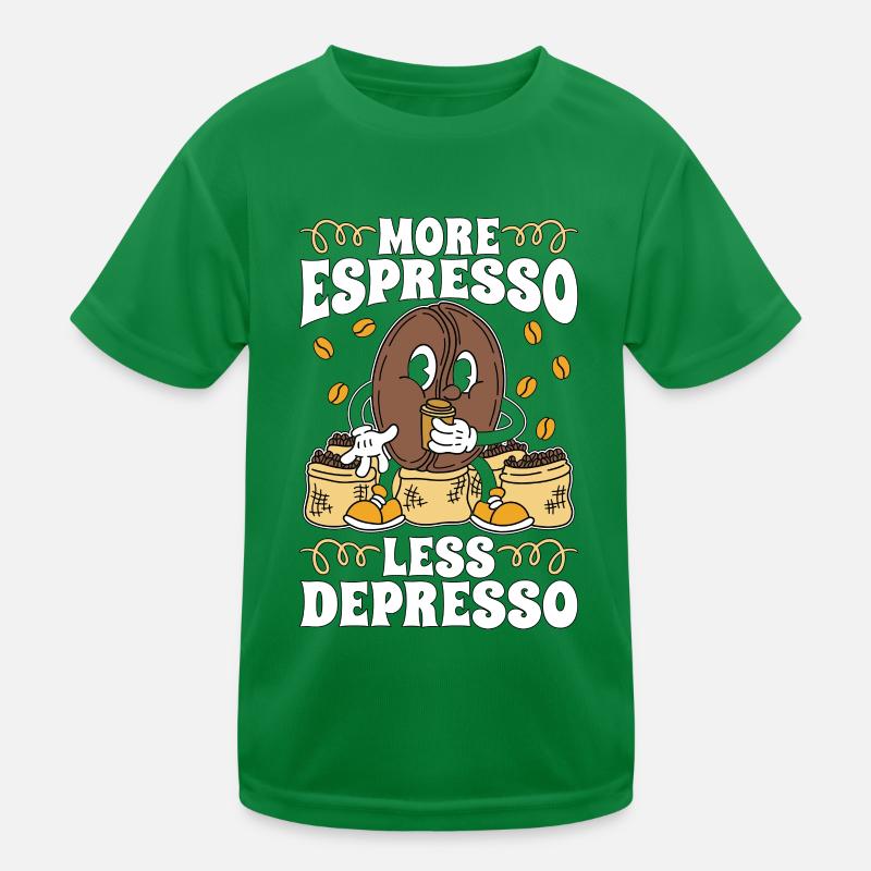 Espresso Plus d’espresso Moins de Depresso Coffeeshop T-shirt sport Enfant