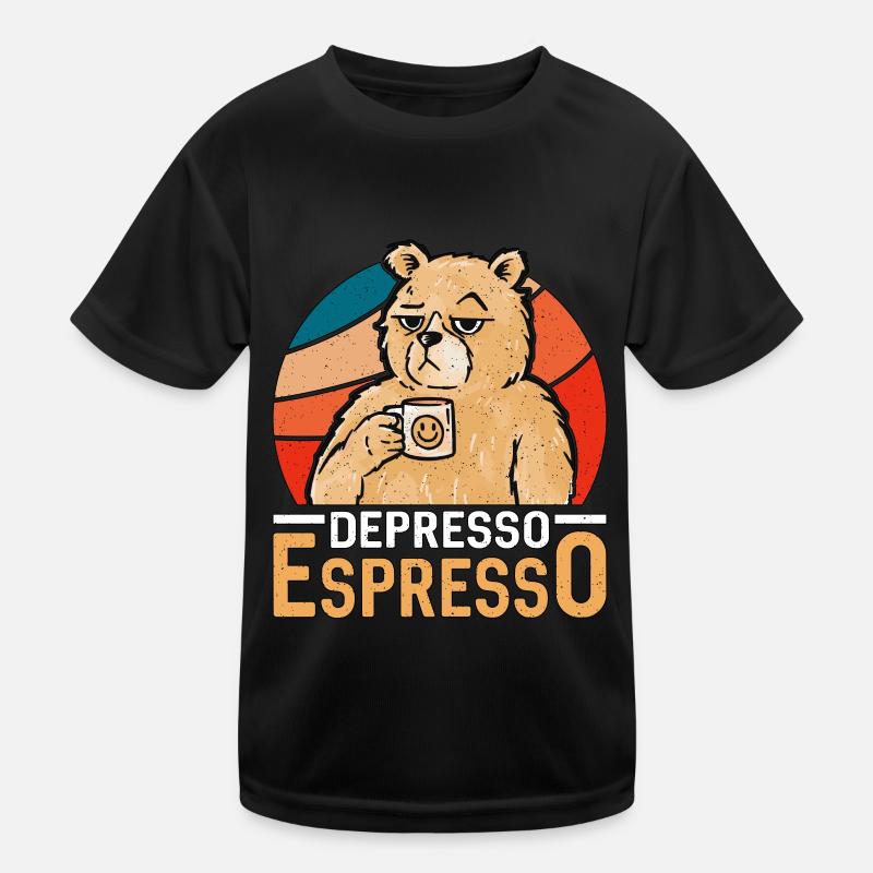 Espresso Depresso Espresso Coffee Drinker Latte Kids Functional T-Shirt