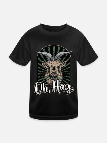 Livestock Breeder Oh Hay Local Farmers Farm Animal - Kinder Funktions-T-Shirt - Schwarz - Vorne