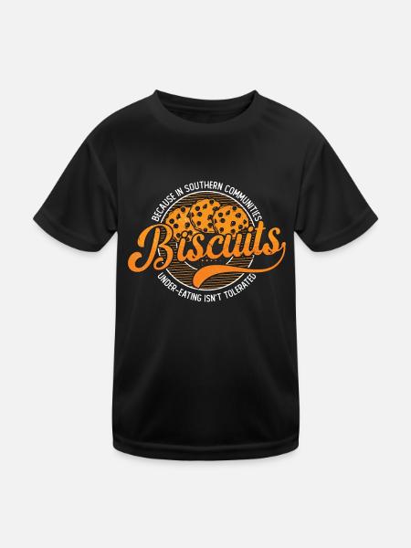 Biscuits Et Sauce Parce Que Dans Le Sud De L’amateur De Sauce - T-shirt sport Enfant - noir - Devant