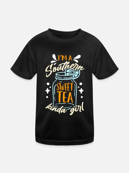 Sweet Tea I'm A Southern Sweet Tea Southern Food - Kids Functional T-Shirt - black - Front