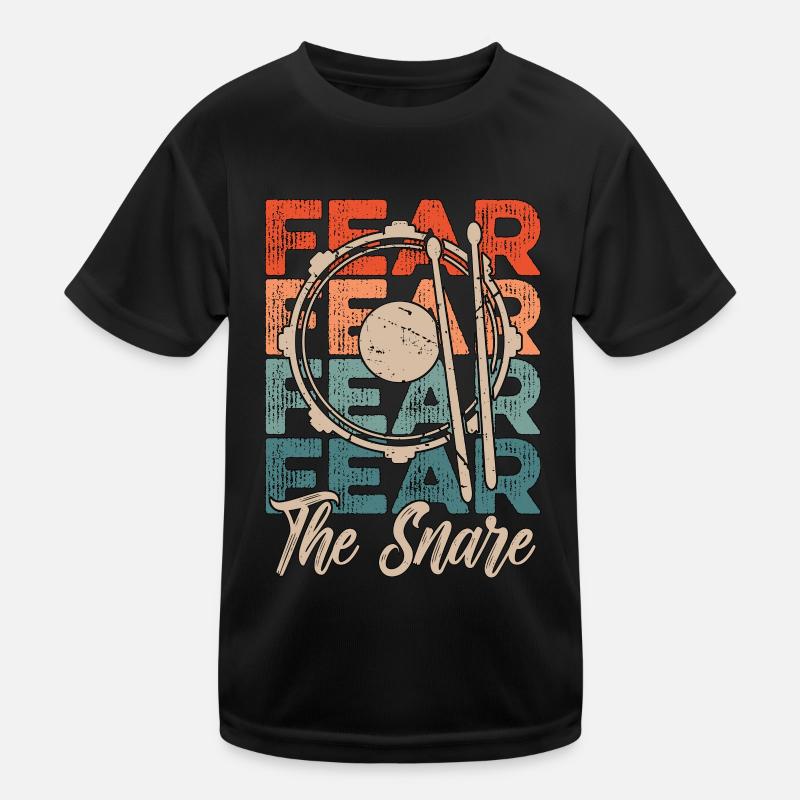 Drumline Fear The Snare Drum Player Marching Band Kinder Funktions-T-Shirt