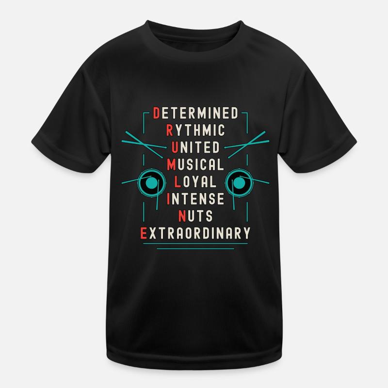 Drumline Determined Rhythmic United Musical Drums Kinder Funktions-T-Shirt