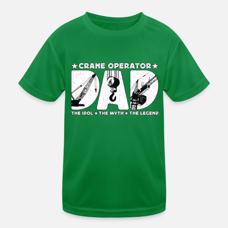 Crane Operator Dad The Idol Construction Vehicle Kinder Funktions-T-Shirt