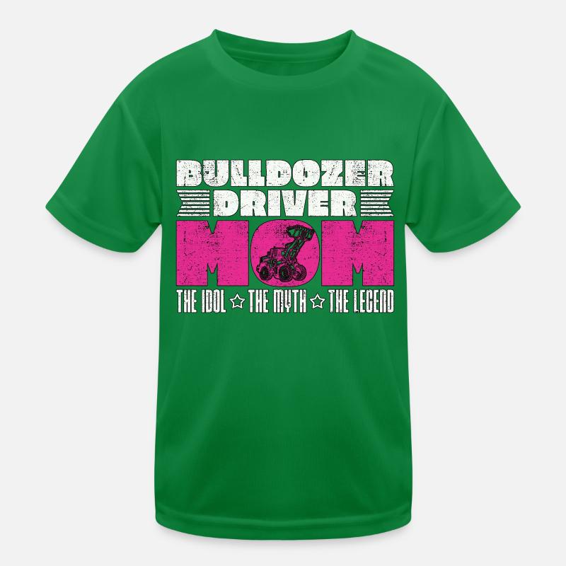 Bulldozer Driver Mom L’idole Véhicule de construction T-shirt sport Enfant