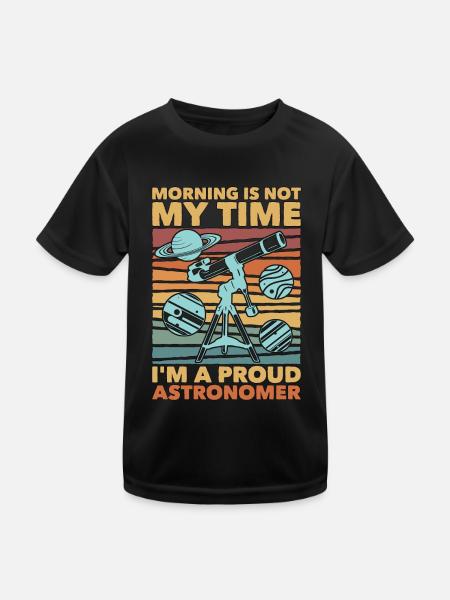 Astronome Le matin n’est pas mon heure Je suis astrologue - T-shirt sport Enfant - noir - Devant