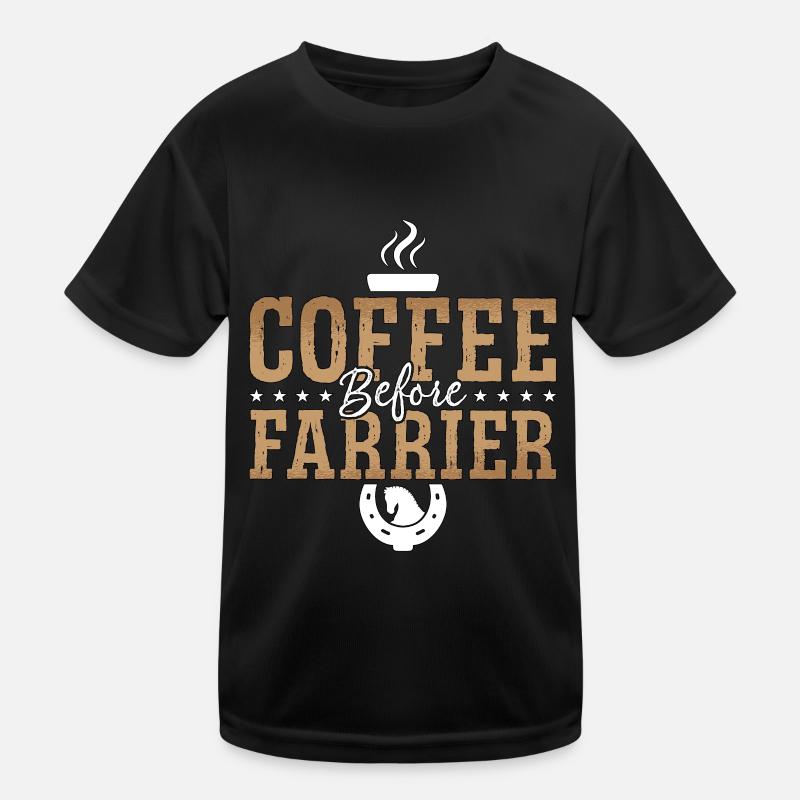 Farrier Coffee Before Metalsmith Coffee Lover Kids Functional T-Shirt