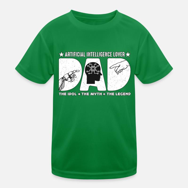 Artificial Intelligence Lover Dad The Idol Robots Kids Functional T-Shirt