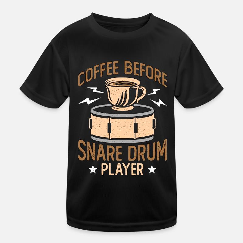 Snare Drum Player Coffee Drummer Coffee Lover Kinder Funktions-T-Shirt