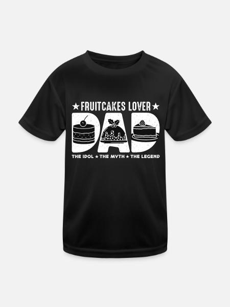 Fruitcakes Lover Dad The Idol The Myth The Baking - Kinder Funktions-T-Shirt - Schwarz - Vorne