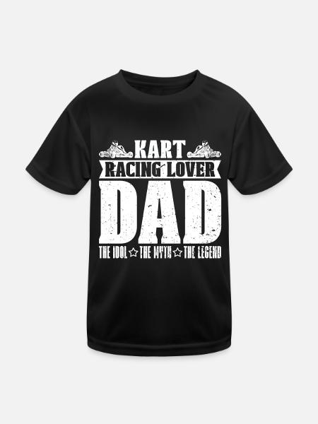 Kart Racing Lover Papa L’idole Le pilote de kart - T-shirt sport Enfant - noir - Devant