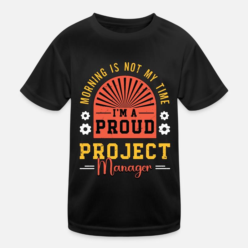 Chef de projet Chef d’équipe Le matin n’est pas mon temps T-shirt sport Enfant