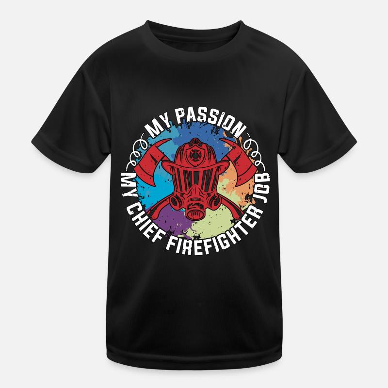 Chief Firefighter My Passion My Chief Fire Service Kids Functional T-Shirt