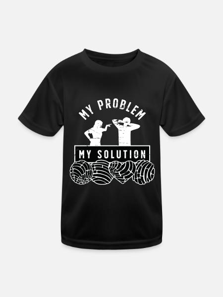 Conchas amant mon problème ma solution pictogramme papa - T-shirt sport Enfant - noir - Devant