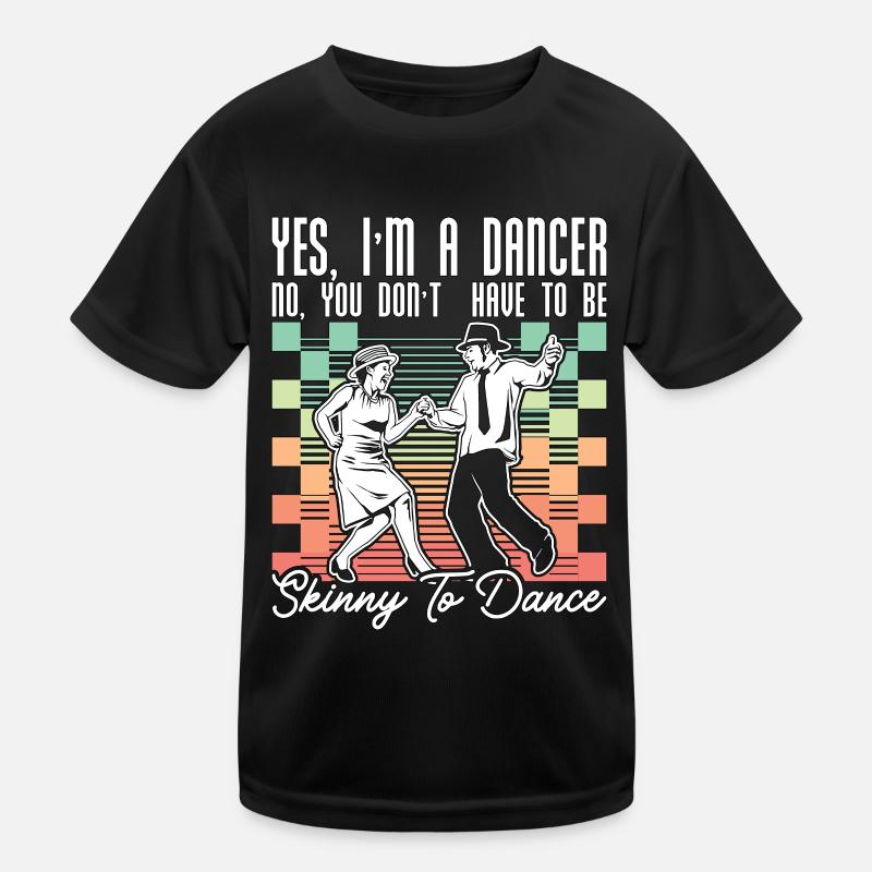 Swing Dance Yes I'm A Dancer Retro Loves Dancing Kids Functional T-Shirt
