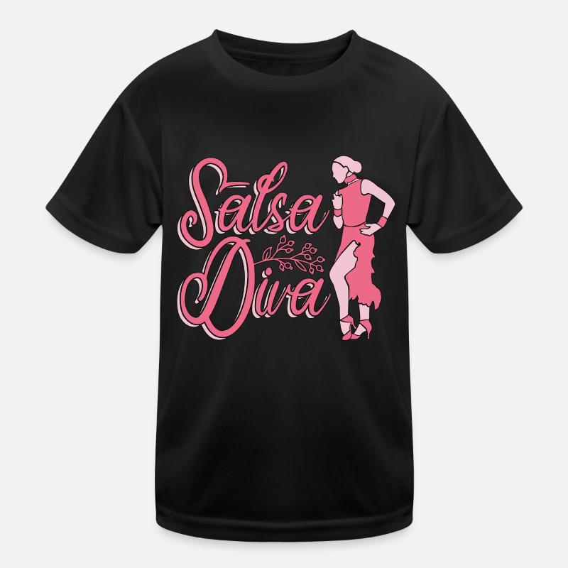Salsa Dance Salsa Diva Mambo Dancing Dance Sport - Kinder Funktions-T-Shirt - Schwarz