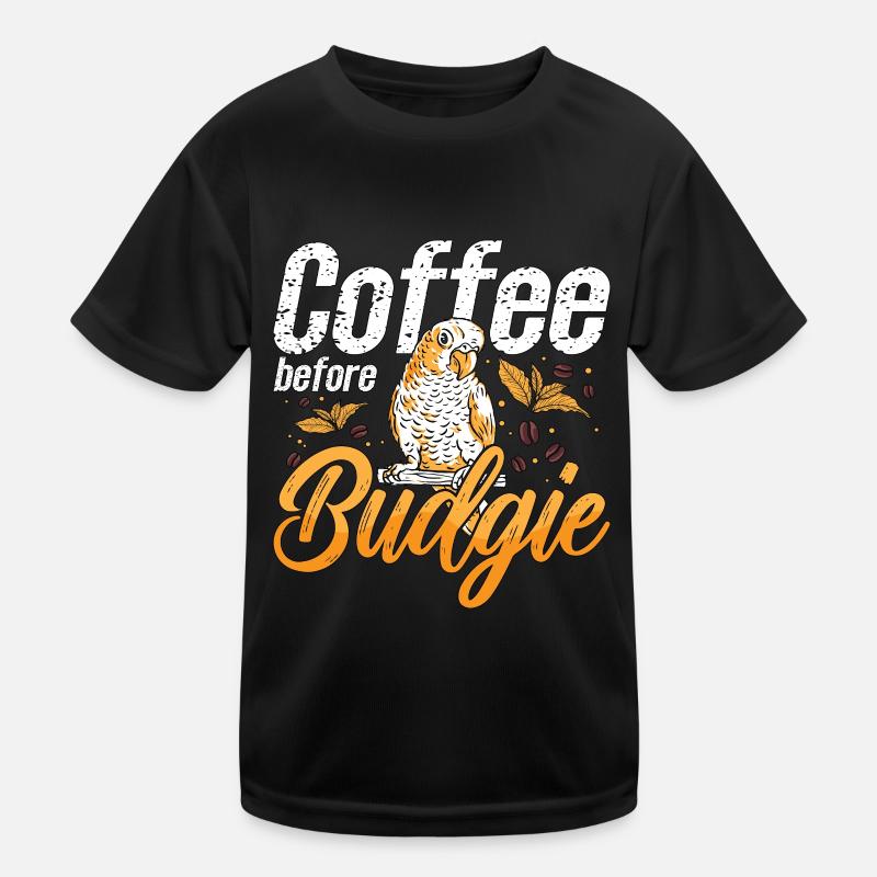 Budgie Lover Coffee Colorful Bird Coffee Lover Kinder Funktions-T-Shirt