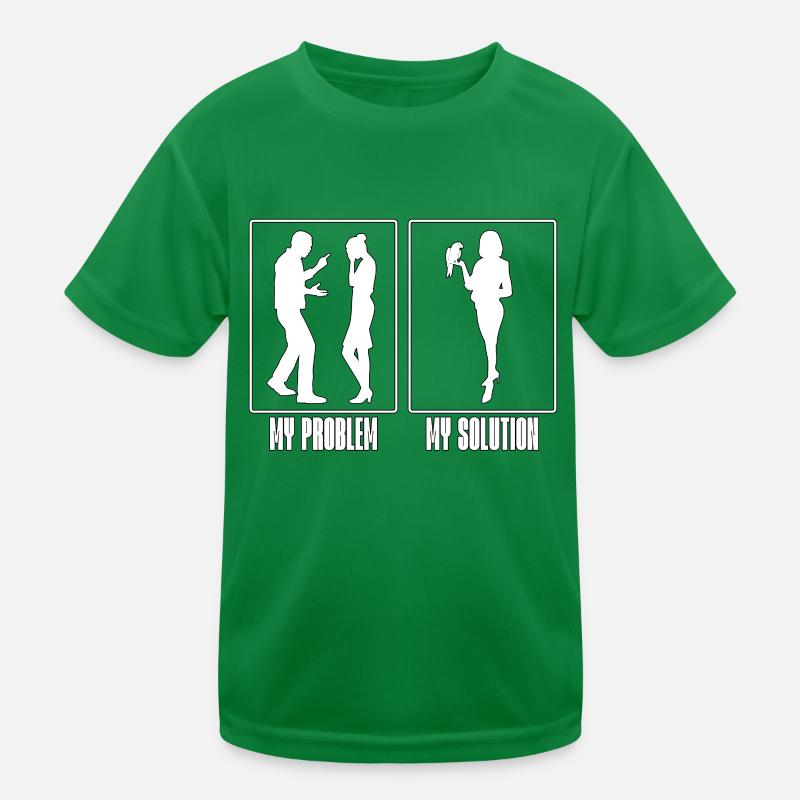 Conure Amoureux Mon Problème Ma Solution Pictogramme Maman T-shirt sport Enfant