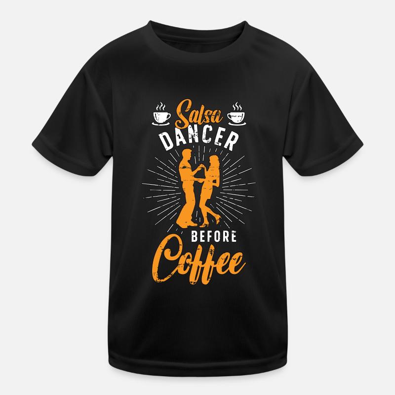 Danseur de salsa avant le café Amateur de café T-shirt sport Enfant