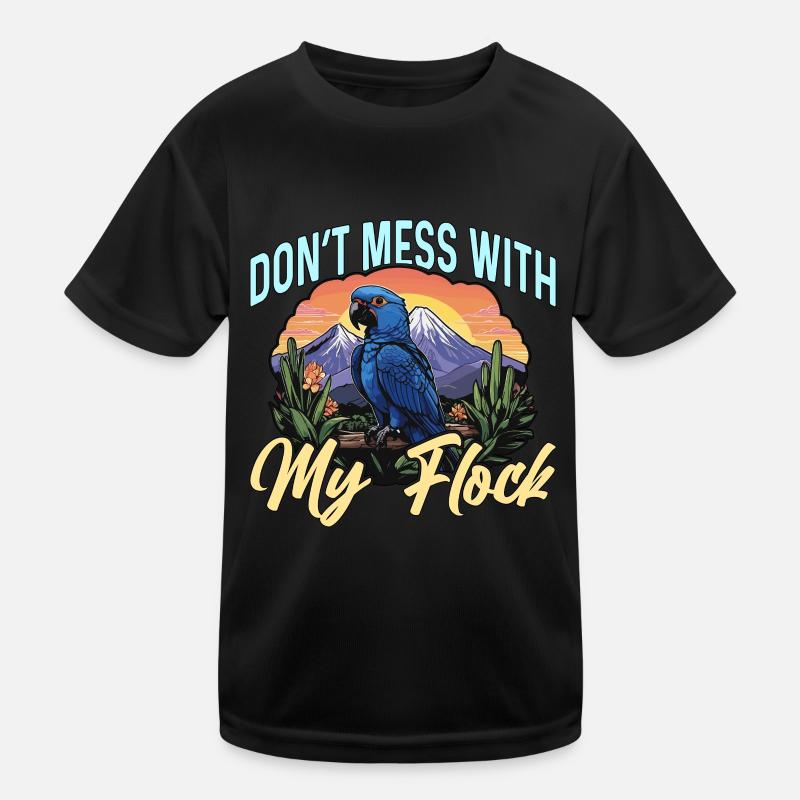 Macaw Bird Don't Mess With Bird Owner Macaw Lover Kinder Funktions-T-Shirt