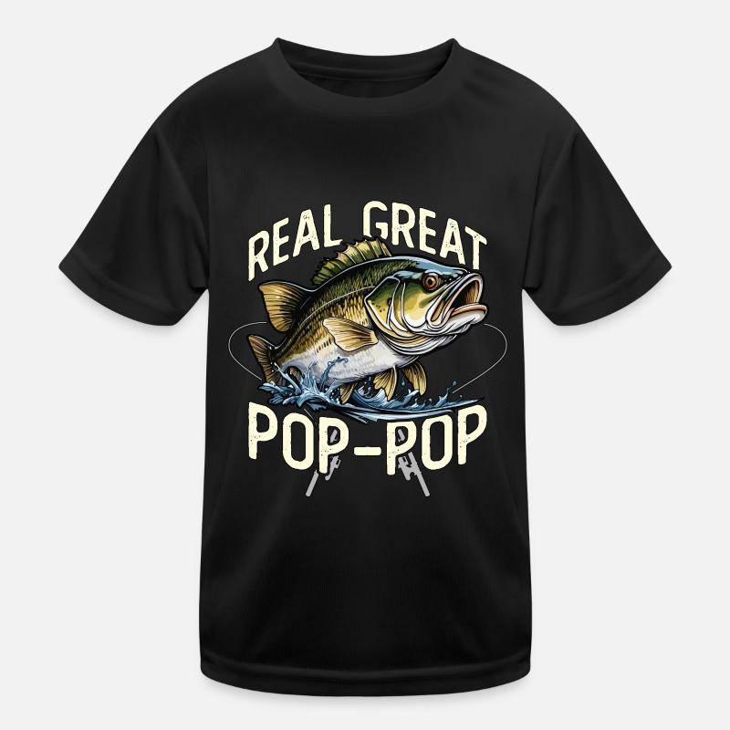 Moulinet de pêche à l’achigan Great Pop - Pop achigan à grande bouche T-shirt sport Enfant