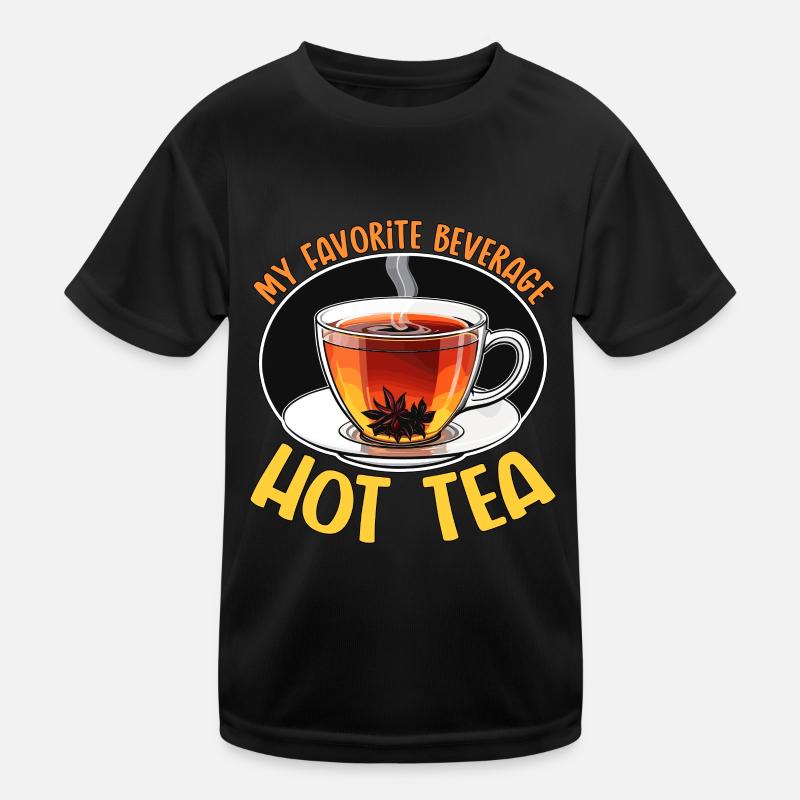 Thé chaud Ma boisson préférée Amateur de thé noir chaud T-shirt sport Enfant
