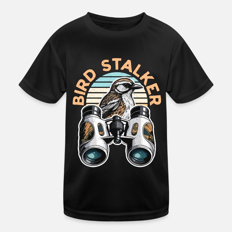 Birdwatching Bird Stalker Ornithology Birdwatcher Kinder Funktions-T-Shirt