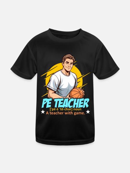 P.E Instructor P.E Teacher Noun A Personal Trainer - Kids Functional T-Shirt - black - Front
