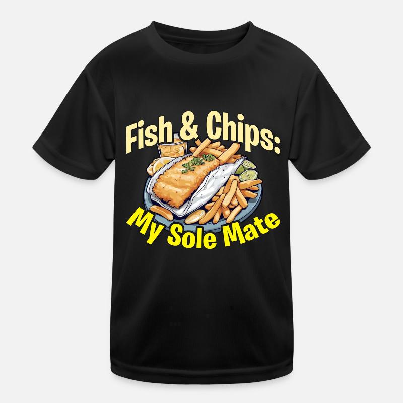 Fish & Chips My Sole Mate Cuisine de rue britannique T-shirt sport Enfant
