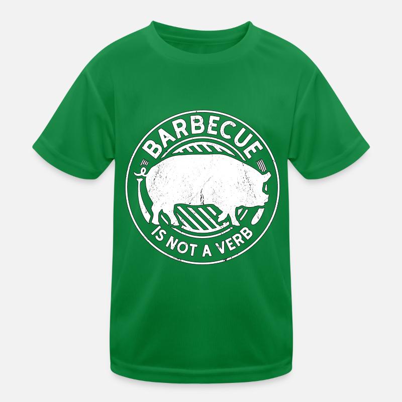 Pulled Pork BBQ Barbecue Is Not A Verb Meat Lover Kids Functional T-Shirt