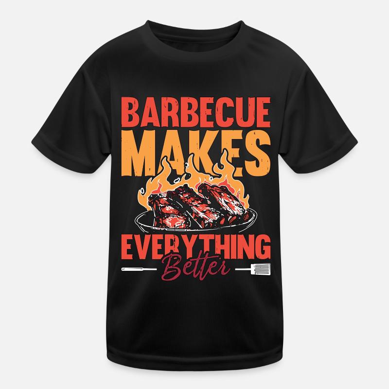 Pulled Pork BBQ Barbecue Makes Grilled Meat Lover Kids Functional T-Shirt