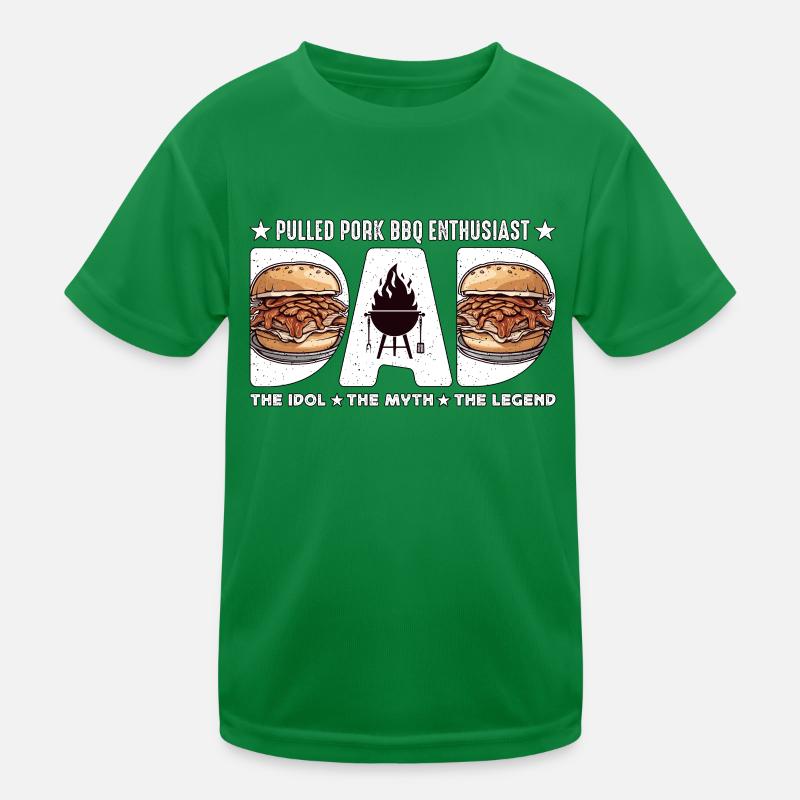 Pulled Pork BBQ Enthusiast Dad The Idol Meat Lover Kids Functional T-Shirt