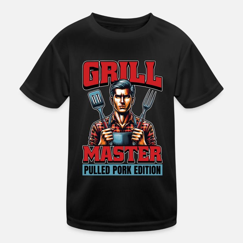 Pulled Pork BBQ Grill Master Pulled Barbecue Lover Kinder Funktions-T-Shirt