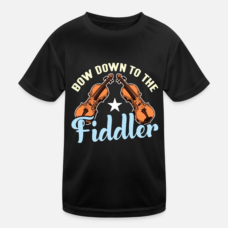 Violon Archet descendu à l’instrument à cordes Fiddler T-shirt sport Enfant