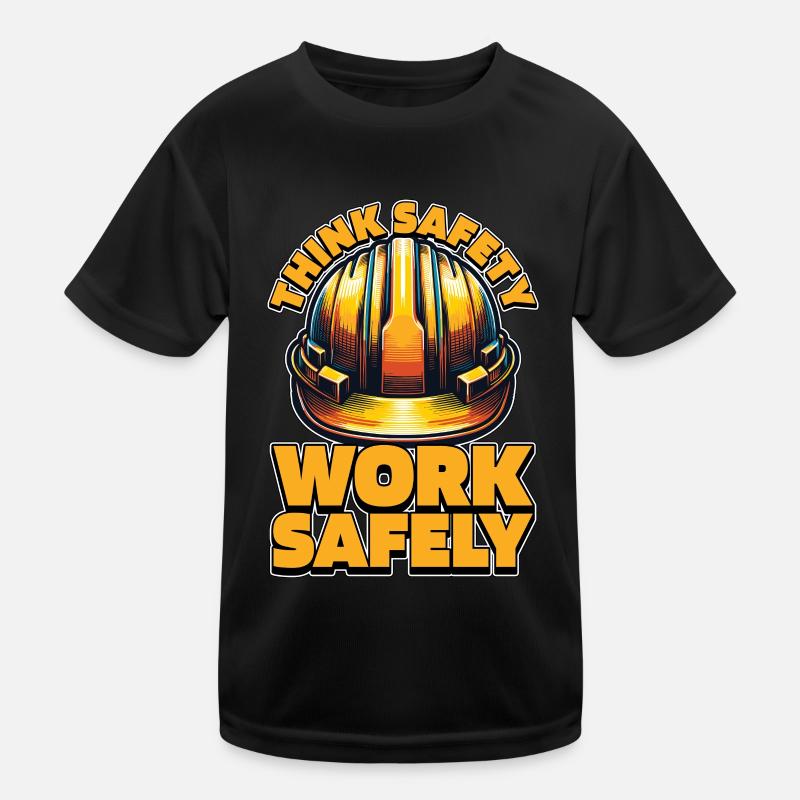 Agent de sécurité Think Safety Work Patrol Control T-shirt sport Enfant