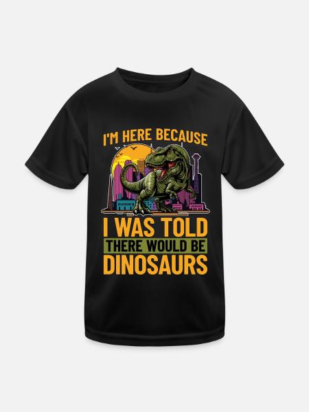 Paleontology I'm Here Because I Was Fossil Hunter - Kinder Funktions-T-Shirt - Schwarz - Vorne