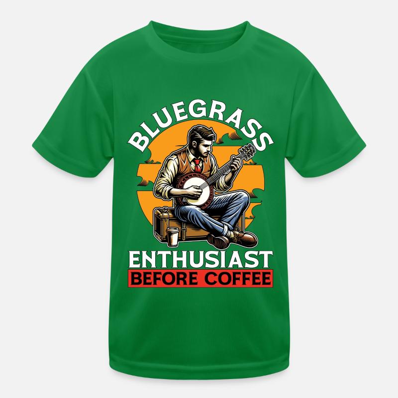 Bluegrass Enthusiast Before Musician Coffee Lover Kinder Funktions-T-Shirt