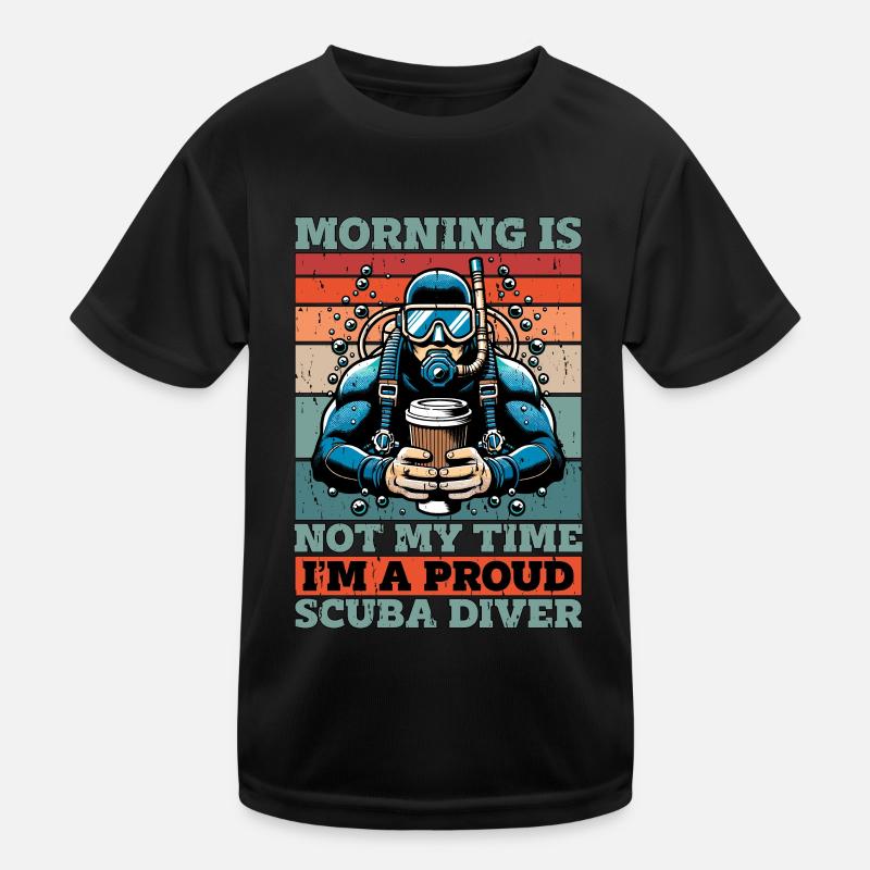 Le matin de plongée sous-marine n’est pas mon heure Je suis nageur T-shirt sport Enfant