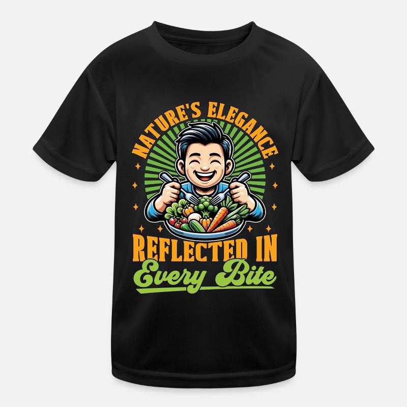 Vegetarian Nature's Elegance Reflected Veganism Kinder Funktions-T-Shirt