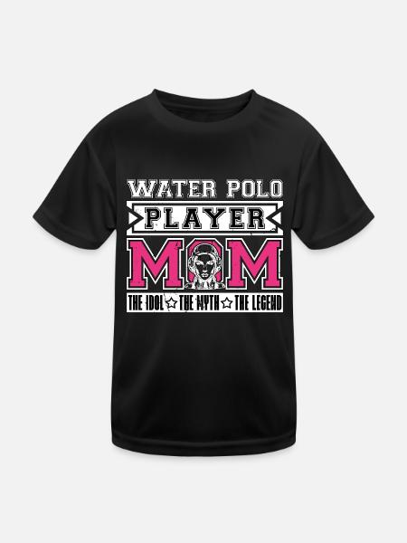 Water Polo Player Mom The Idol Loves Swimming - Kids Functional T-Shirt - black - Front