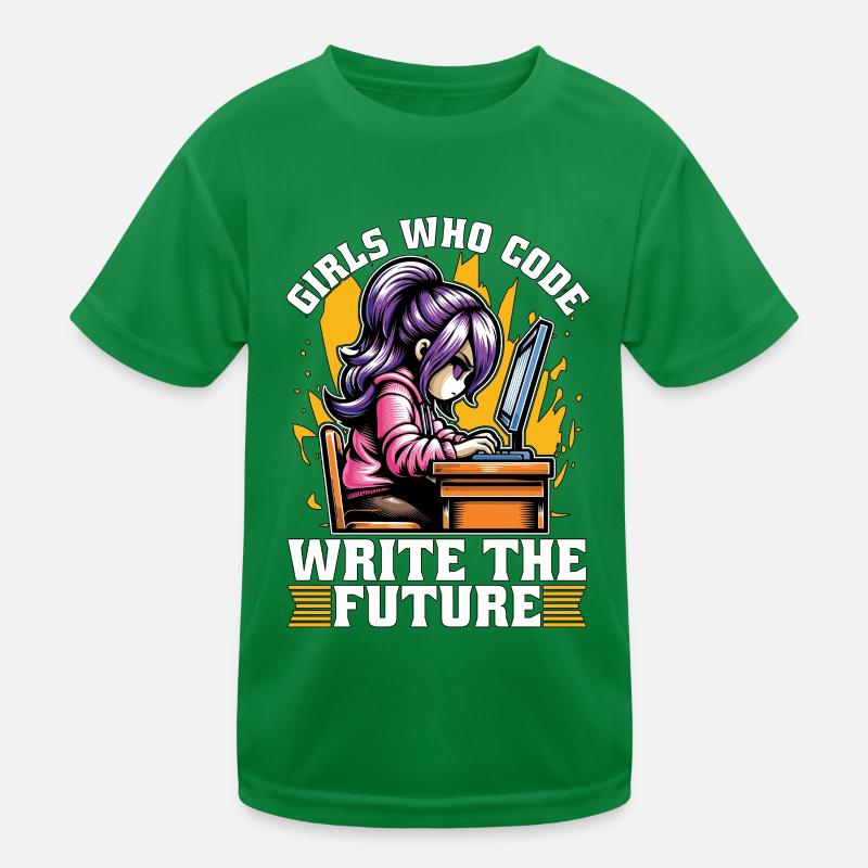 Coder Girls Who Code Write The Future Developer Kinder Funktions-T-Shirt