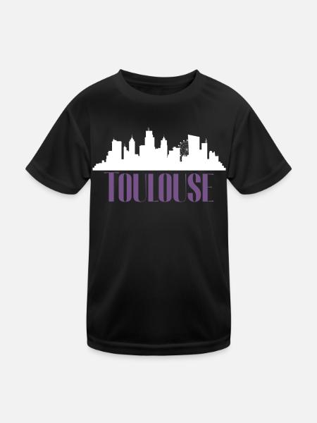 Toulouse France Ville Vacances Cadeau Rengaine - T-shirt sport Enfant - noir - Devant