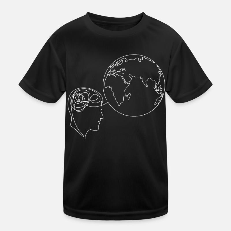 Globalization Thinking Brain Kids Functional T-Shirt