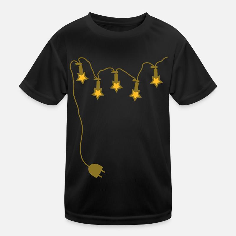 Lichterkette mit Stecker - V2 Kinder Funktions-T-Shirt